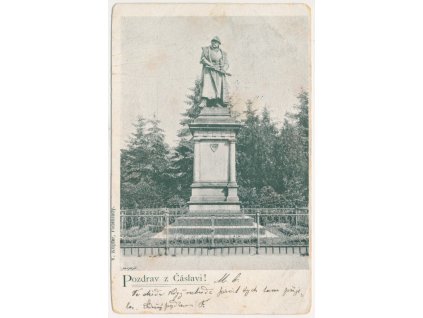 31 - Kutnohorsko, Čáslav, Žižkův pomník, cca 1900