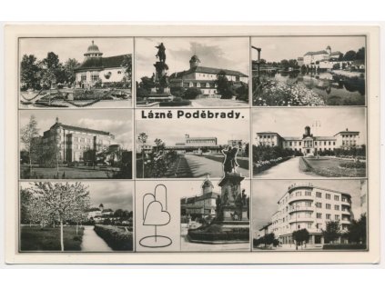 40 - Nymbursko, Poděbrady, 9 - ti záběr dominant města, cca 1940