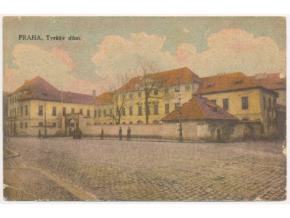 49 - Praha, Tyršův dům, oživená partie, cca 1935