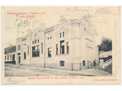 64 - Táborsko, Veselí nad Lužnicí, Otevření Tělocvičny Sokola, 1905