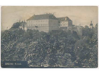 57 - Rychnovsko, Opočno, pohled na zámek, cca 1935