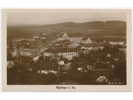 57 - Rychnov nad Kněžnou, celkový pohled na město, cca 1928