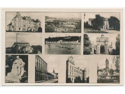 22 - Jičínsko, Hořice, 10 - ti záběr dominant města, cca 1930