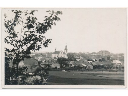 22 - Jičínsko, Libáň, celkový pohled, cca 1934