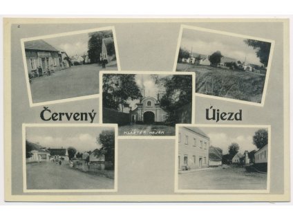 51 - Praha-západ, Červený Újezd, 5-ti okénkový záběr obce, cca 1942