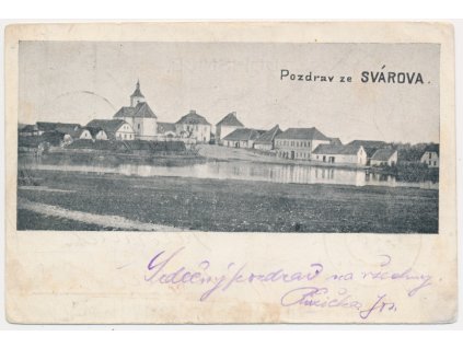 27 - Kladensko, Svárov, pohled na obec, cca 1903