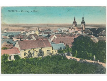 27 - Kladensko, Zlonice, celkový pohled, cca 1924