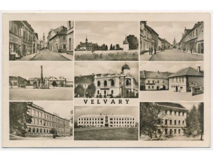 27 - Kladensko, Velvary, 9-ti záběr dominant města, cca 1949