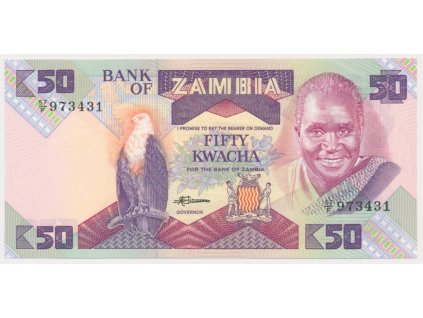 Zambia, 50 Kwacha, luxusní sběratelská jakost UNC