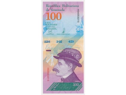 Venezuela, 100 Bolívares, 2017,  luxusní sběratelská jakost UNC