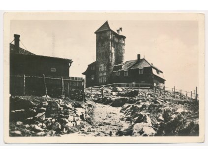 32 - Liberecko, Chata na Ještědu, cca 1950