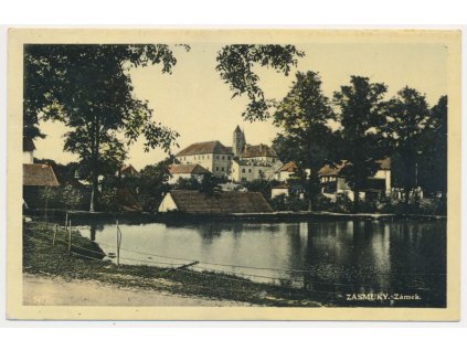 29 - Kolínsko, Zásmuky, pohled na zámek a okolí, cca 1941