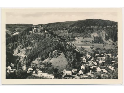 61 - Svitavsko, Svojanov, celkový pohled, cca 1952