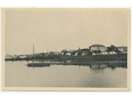 27 - Kladensko, Zvoleněves, celkový pohled na obec, cca 1950