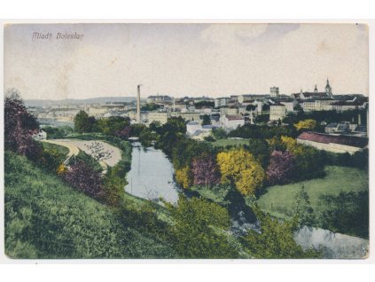 36 - Mladá Boleslav, celkový pohled na město, cca 1918
