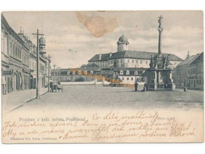 40 – Nymbursko, Pozdrav z Poděbrad, ca 1901