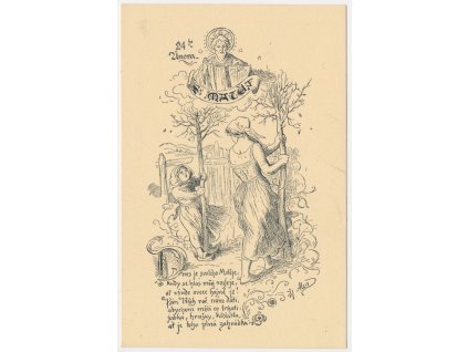 Mikoláš Aleš (1852-1913), "Dnes je svatého Matěje...", cca 1935