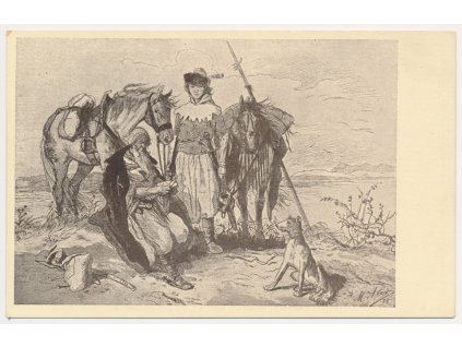 Mikoláš Aleš (1852-1913), Jan Talafús z Ostrova, hejtman táborský, cca 1935