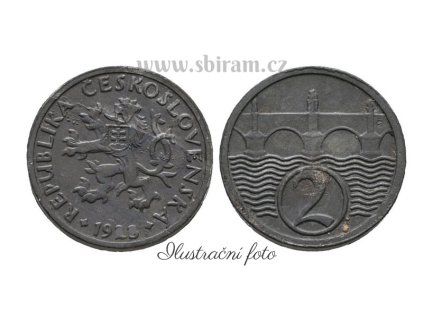ČSR, mince 2 Haléř, 1923, stav 2/2