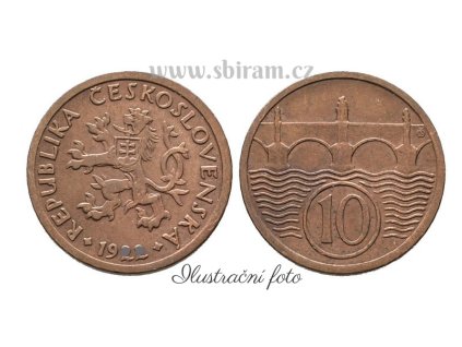 ČSR, mince 10 Haléř, 1925, stav 1/1
