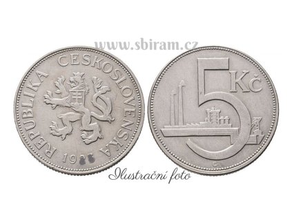ČSR, mince 5 Koruna, 1926, stav 2/2