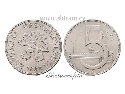 ČSR, mince 5 Koruna, 1938, stav 1/1