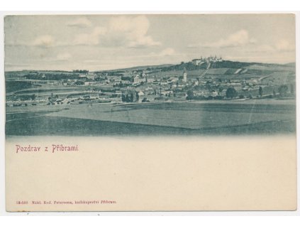 54 - Příbram, celkový pohled, cca 1904