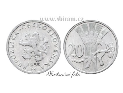 ČSR, mince 20 Haléř, 1951, stav 0/0