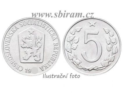 ČSSR, mince 5 Haléř, 1963, stav 2/2