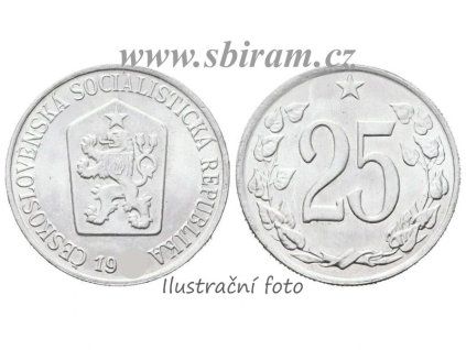 ČSSR, mince 25 Haléř, 1962, stav 1/1