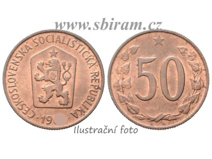 ČSSR, mince 50 Haléř, 1963, stav 2/2