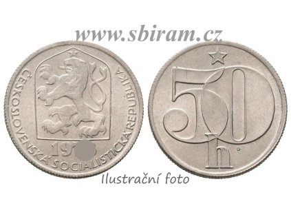 ČSSR, mince 50 Haléř, 1983, stav 1/1