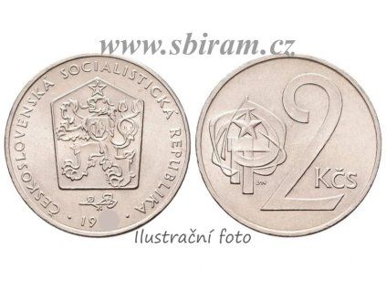 ČSSR, mince 2 Koruna, 1974, stav 2/2