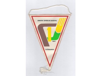 ČSSR, Šťáhlavy, JZD 1. máje, podniková vlaječka, všechny náležitosti