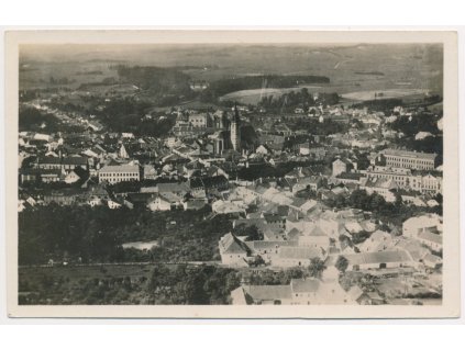 24 - Jindřichův Hradec, Pohled z letadla č 44, cca 1922