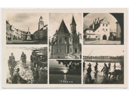 24 - Jindřichohradecko, Třeboň, 6-ti záběr, mj. výlov rybníku, cca 1932