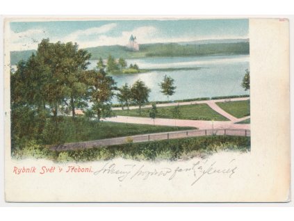 24 - Jindřichohradecko, Třeboň, koláž, Rybník Svět, cca 1903