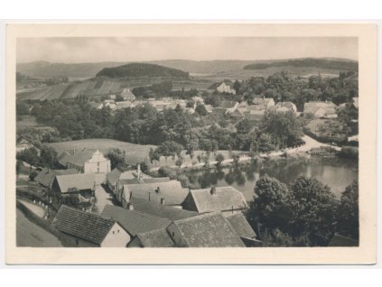 64 - Táborsko, Mladá Vožice, celkový pohled, cca 1950