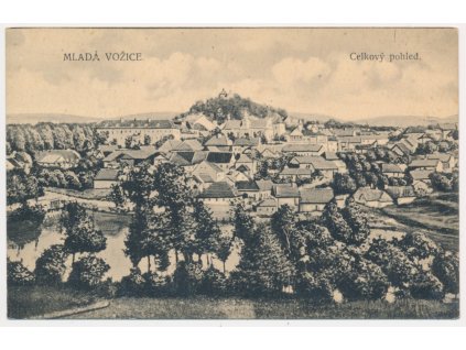 64 - Táborsko, Mladá Vožice, celkový pohled, cca 1920