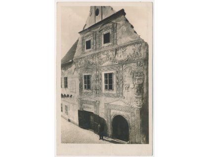 64 - Tábor, Starobylý Stárkův dům, oživená partie, cca 1926