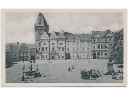 64 - Tábor, oživený pohled na náměstí, cca 1943