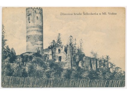 64 - Táborsko, Zřícenina hradu Šellenberka, cca 1932