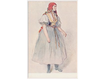 Josef Mánes (1820-1871), Děvče z Bílovic, No. 42, cca 1915