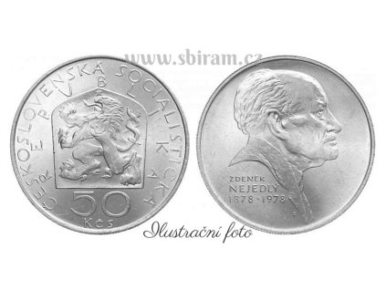 ČSSR, mince 50 Koruna 1978 - 100. výročí narození Z. Nejedlého, stav 0/0