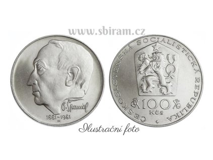 ČSSR, mince 100 Koruna 1981 - 100. výročí narození O. Španiela, stav 0/0