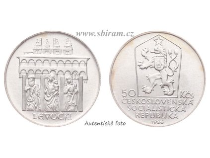 ČSSR, mince 50 Koruna 1986 - Městská památková rezervace Levoča, 0/0