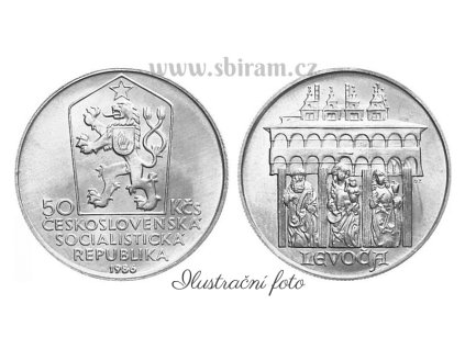 ČSSR, mince 50 Koruna 1986 - Městská památková rezervace Levoča, 1/1