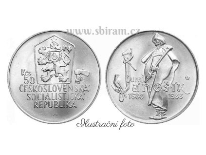 ČSSR, mince 50 Koruna 1988 - 300. výročí narození Juraje Jánošíka, 0/0