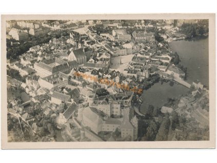 24 – Jindřichův Hradec, pohled z letadla, ca 1926