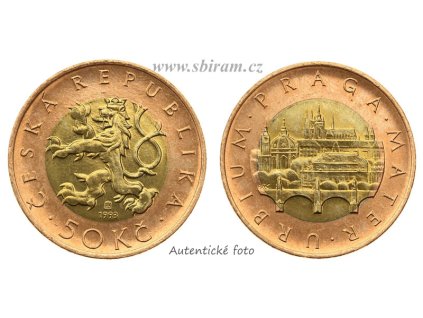 ČR, mince 50 Koruna, 1993 HM, stav 0/0